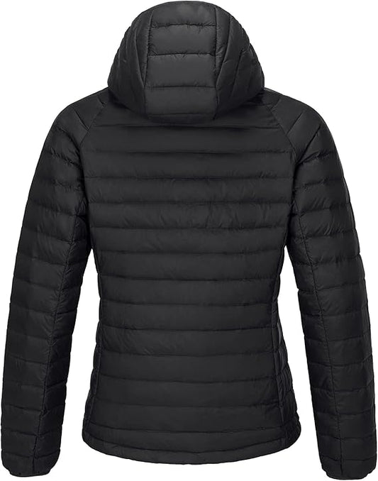 Women's Down Jacket with Hood Winter Lightweight Short Puffer Coats Packable Warm Windproof Women's Parka